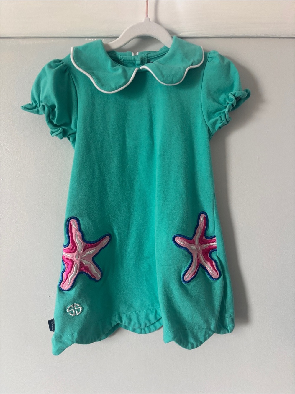 Simply Southern Teal Dress with Pink Starfish